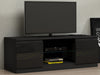 Modern TV Unit Cabinet TV Stand - Matt Body & High Gloss Doors LED Light Option