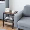 3-Tier Industrial Side Table Nightstand Storage Organiser W/ Adjustable Shelves