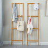Solid Wood Coat Rack Stand Clothes Hanging Rail Rack Shelf Closet Portable Use