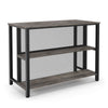Costway 93cm Counter Height Table 3-Tier Wine Tall Bar Unit Table with Storage