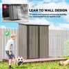 Outdoor Storage Shed Steel Garden Shed w/ Lockable Door Light Grey