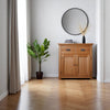 Oak Mini Sideboard Cupboard – Oakcroft Rustic Small Storage Unit Assembled