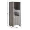Bathroom Cabinet Grey Oak Single Door Wooden Cupboard Storage Rack Furniture UK