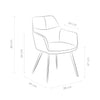 Modulax Bari Cognac Leather Dining Chair RRP £520