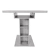 Extendable Dining Table Rectangular Kitchen Dining Room Table with Storage, Grey