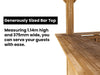 Wooden Garden Bar 6m x 3m Outdoor Pub Gazebo With Counter Leviathan Sidewall