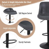 Ralex-chair Bar Stools Set of 34,Swivel Counter Height Barstools with Back,Black