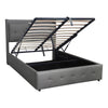 5ft King Size Ottoman Lift Up Bed Frame Upholstered Bed with Headboard Storage
