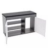 Wooden Ottoman Shoes Storage Rack Bench Padded PU Seat Cabinet Cupboard Stand UK