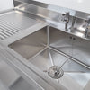 Commercial Catering Sink Stainless Steel 120cm / 1200mm Kitchen Single Bowl