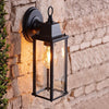 Glass Wall Sconce Lamp Garden Outdoor Porch Loft Rustic Metal Wall Light Lantern