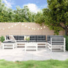 LAPOOH 8 Piece Garden Set White Solid Wood Pine,Garden Set,Patio T7L7