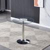 Round Glass Bar Table Breakfast Kitchen DiningRoom Bistro Patio Modern Furniture