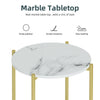 Modern Nordic Marble Coffee Table Living Room Sofa Side Table Round End Table UK