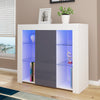 Modern Cabinet High Gloss Door Sideboard Buffet Cupboard TV Unit with LED Light