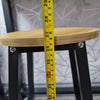 3 PCS Modern Breakfast Bar Dining Table and 2 Stools Set Metal Frame