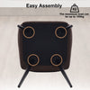 2x Faux Leather Dining Chairs Kitchen Dining Room Office Metal Legs Brown