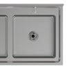 Commercial Stainless Steel Sink Kitchen Cabinet Large Double Bowl Sliding Doors