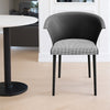 4 PCS Upholstered Dining Chair Kitchen Side Chairs with Armrests Plastic Frame