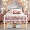 Single Bed, 3ft Metal Bed Frames with Headboard Premium Steel Slat Support