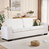 Modern 2 Seater Teddy Velvet Loveseat Sofa Cushioned Backrest Thick Padded Seat