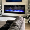 LED Fireplace Media Wall Fire Wall Mounted / Standing Electric Heater 40-100in