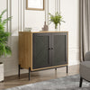 Industrial Storage Cabinet Vintage Side Doors Cupboard Retro Metal Console Table