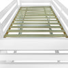 Triple Bunk Beds High Sleeper Kids Children Pine Wooden Bed Frame With Stairs