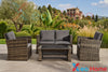 Garden Rattan Furniture Sofa Set Outdoor Indoor Patio Glass Coffee Table Balcony