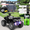 Kids Ride on Car 24V Soft Start Electric Vehicle with LED Lights-Black