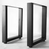2x Industrial Steel Table Legs Stand Feet Trapezium X Square Shape Frame 2024