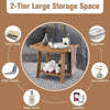 Corner Shower Bench Stool Bathroom Seat 2-Tier Storage Shelf Bathroom Foot Rest