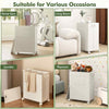 Foldable Storage Box Rolling Yoga Mat Storage Basket w/4 Wheels-White