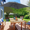 Rectangle Banana Garden Parasol 2x3M Umbrella Sun Shade Outdoor Patio Crank Tilt