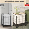 Laundry Hamper 110L Large Capacity Handwoven Rattan Laundry Basket with Lid
