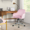 Home Office Leisure Chair Adjustable Swivel Dutch Velvet Task Chairs-Pink