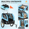 Dog Bike Trailer Folding Pet Bicycle Cart Wagon Carrier Pet Bike Safety Flag