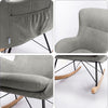 Recliner Rocking Chair Wing Back Armchair Fireside Corner Relax Sofa w/ Side Bag