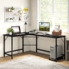 Computer Corner Desk Home Office Workstation L-Shaped Desk w/Power Outlet