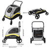 Oversized Large Dog Stroller Dual Door Pet Jogger Trolley Carrier Animal Outdoor