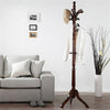 Solid Wood Coat Rack Stand Clothes Hanging Rail Rack Shelf Closet Portable Use