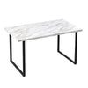 Rectangular Kitchen Dining Table Wooden Table 4-6 Seats Family Party Table White