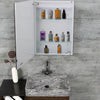 Electric LED Illuminated Bathroom Mirror Cabinet Sensor Socket Clock Demisting