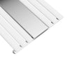 Vertical Designer Radiator With Mirror Anthracite/White Oval Column Tall Rads