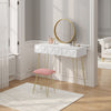 Dressing Table Vanity Set w/ Mirror Stool Drawer Make up Desk Bedroom Furniture