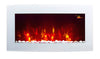 2024 TRUFLAME LED FLAMES 7 COLOUR WHITE GLASS CURVED WALL MOUNTED ELECTRIC FIRE