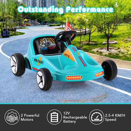12V Ride on Car Kids Ride on Race Car Toy w/Wireless Connection-Navy