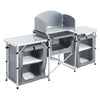 Folding Camping Kitchen Portable Cooking Table Outdoor Picnic Storage Cabinet