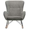 Recliner Rocking Chair Wing Back Armchair Fireside Corner Relax Sofa w/ Side Bag
