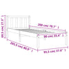 Gecheer Bed Frame Wax Brown 90x200 Solid Wood Pine E1W1